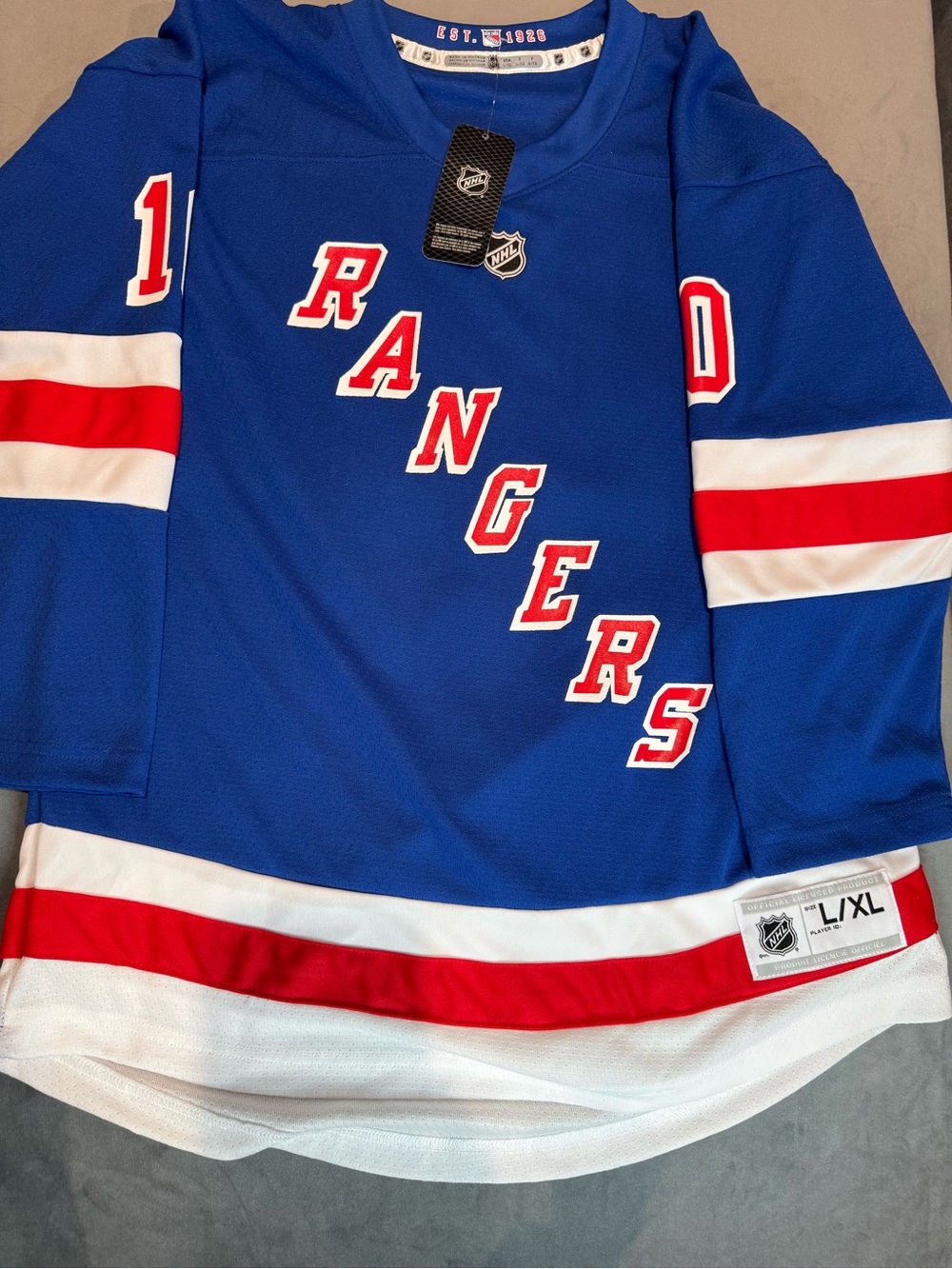 NHL Blue New York Rangers Jersey with Red & White Accents